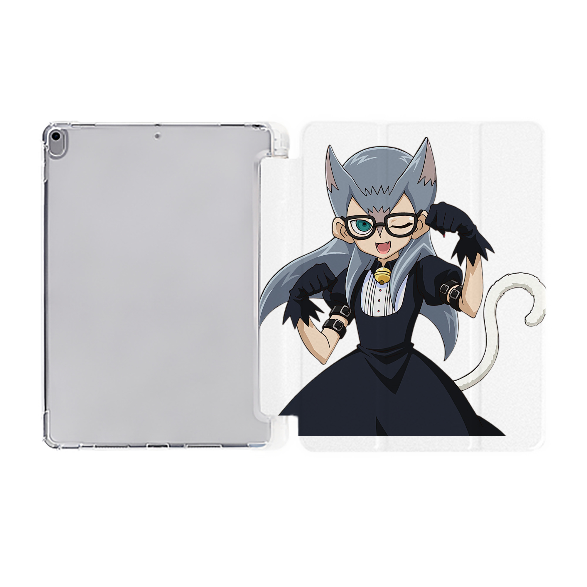 （画像用） 遊☆戯☆王 Yu-Gi-Oh! IPad ケース ペン収納付き 三つ折りスタンド PUレザー×シリコン 対応機種9.5/10.5/10.9インチ